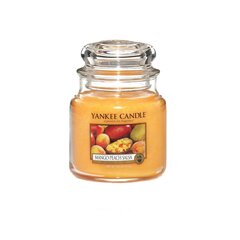 Aromātiska svece Yankee Candle Mango Peach Salsa 411 g cena un informācija | Sveces un svečturi | 220.lv