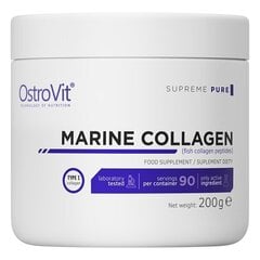 Uztura bagātinātājs Jūras kolagēns OstroVit Marine Collagen 200 g cena un informācija | Vitamīni | 220.lv