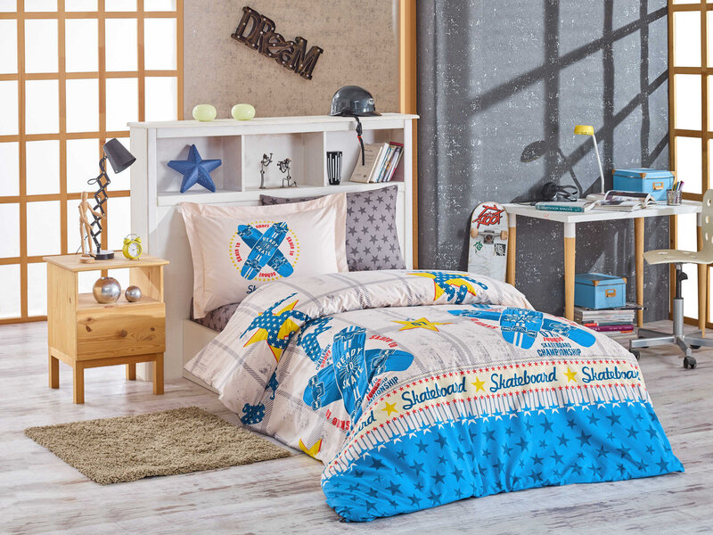 Bērnu gultas veļas komplekts Skrituļdēļi, 160x220, 3 daļas cena un informācija | Bērnu gultas veļa | 220.lv