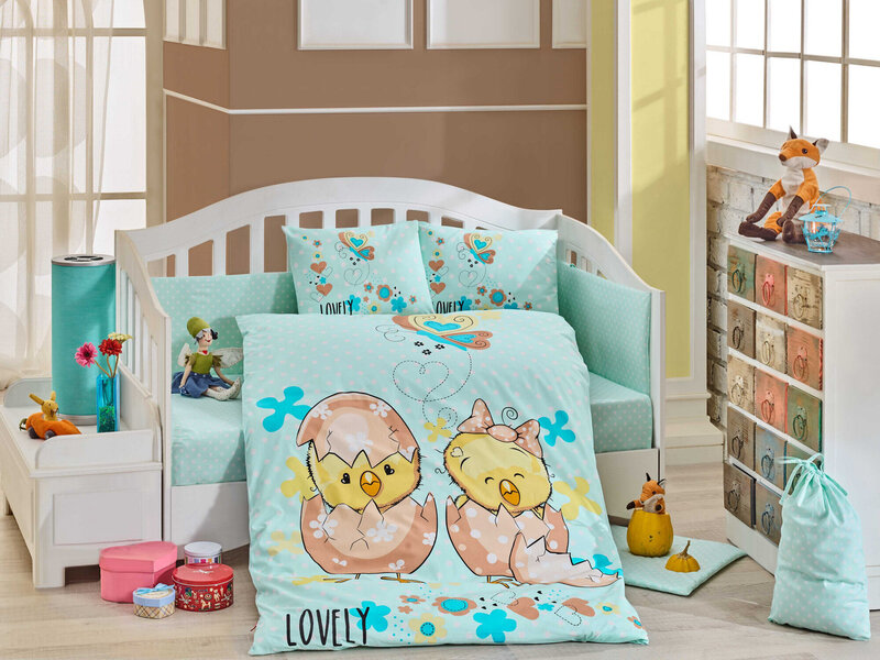 Bērnu gultas veļas komplekts Lovely, 4 daļas cena un informācija | Bērnu gultas veļa | 220.lv