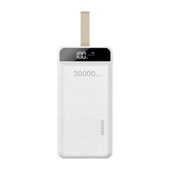 Ārējā baterija Dudao 30000 mAh 3x USB, ar LED lampiņu, balta (K8s+ white) cena un informācija | Lādētāji-akumulatori (Power bank) | 220.lv