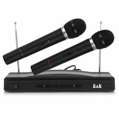 Karaoke sistēma 2x bezvadu mikrofons + stacija cena un informācija | Mikrofoni | 220.lv