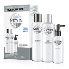 Komplekts Nioxin 3D Care System 1: šampūns 300 ml + kondicionieris 300 ml + serums 100 ml cena un informācija | Šampūni | 220.lv