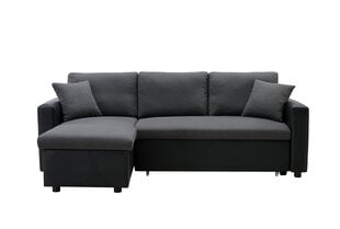 Universāls stūra dīvāns Nore Lilo, melns cena un informācija | Stūra dīvāni | 220.lv