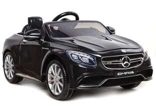 Elektromobilis bērniem Mercedes S63 AMG, melns cena un informācija | Elektromobīļi bērniem | 220.lv