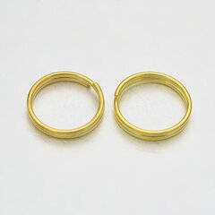 Misiņa dubultie gredzeni, 10x1 mm, 30 gab. cena un informācija | Rotu veidošana, pērļošana | 220.lv