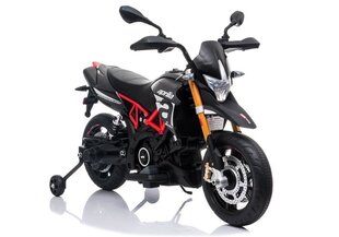 Elektriskais motocikls bērniem Aprilia A007, melns cena un informācija | Elektromobīļi bērniem | 220.lv