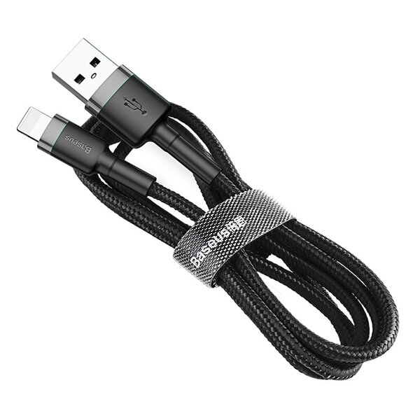Baseus CALKLF-BG1 Cafule USB lightning kabelis 2,4A / 1m melns cena un informācija | Savienotājkabeļi | 220.lv