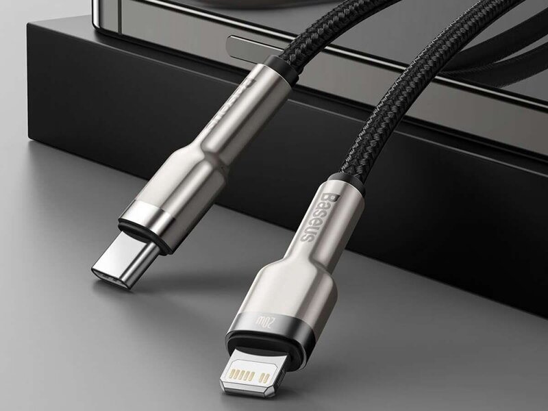 USB-C cable for Lightning Baseus Cafule, PD, 20W, 2m (black) atsauksme