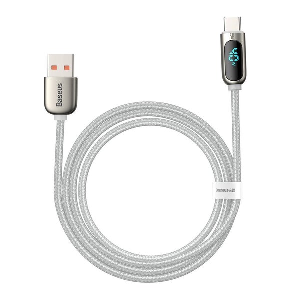 Baseus Display Cable USB to Type-C 5A 40W 2m (white) lētāk