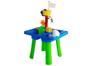 Komplekts: galds ar smilšu kasti un piederumiem RoGer, 58 cm cena un informācija | Ūdens, smilšu un pludmales rotaļlietas | 220.lv