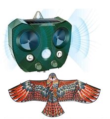 Komplekts - pūķis vanags putnu atbaidīšanai + regulējams ultraskaņas putnubiedēklis ar saules bateriju Vonivi cena un informācija | Dzīvnieku atbaidīšanas līdzekļi | 220.lv