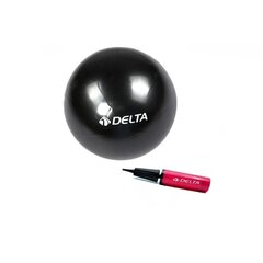 Vingrošanas bumba Delta PMP05 Mini ar pumpi, 20 cm, melna cena un informācija | Vingrošanas bumbas | 220.lv