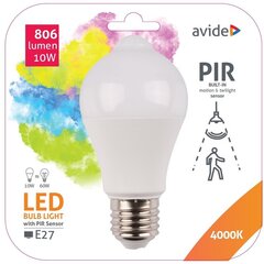 LED spuldze Avide 10W A60 E27 4K PIR sensors cena un informācija | Spuldzes | 220.lv