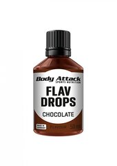 Saldinātāja pilieni ar šokolādes garšu Body Attack Flav Drops, 50 ml cena un informācija | Pārtikas piedevas | 220.lv