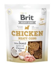 Brit Jerky Chicken Meaty Coins Gardums Ar Vistu Suņiem 200g cena un informācija | Gardumi suņiem | 220.lv