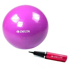 Vingrošanas bumba Delta PMP14 Mini ar pumpi, 55 cm, violeta cena un informācija | Citas fitnesa preces | 220.lv