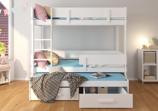 Divstāvu gulta ADRK Furniture Etapo 90x200cm, balta cena un informācija | Bērnu gultas | 220.lv