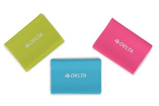Pretestības gumiju komplekts Delta DS4095, 120 x 15 cm, 3 gab. cena un informācija | Fitnesa gumijas, gredzeni | 220.lv