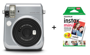 Fujifilm Instax Mini 70 (Silver) Michael Kors limited edition + FUJIFILM Instax Mini Film (Glossy) (Color) 20 cena un informācija | Momentfoto kameras | 220.lv