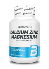 Uztura bagātinātājs Biotech Ca-Mg-Zn 100 tab. cena un informācija | Vitamīni | 220.lv