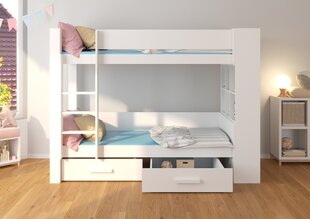 Gulta ADRK Furniture Garet 80x180cm, balta/ozola krāsas cena un informācija | Bērnu gultas | 220.lv