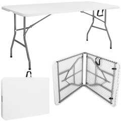 Saliekamais galds Springos, 180x75 cm, balts cena un informācija | Dārza galdi | 220.lv