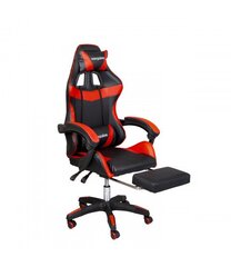 Spēļu krēsls ar kāju balstu Vangaloo, melns / sarkans cena un informācija | Spēļu krēsls ar kāju balstu Vangaloo, melns / sarkans | 220.lv