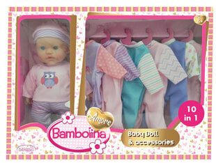 Кукла с 6 комплектами одежды Bambolina 30 см, BD1868 цена и информация | Игрушки для девочек | 220.lv