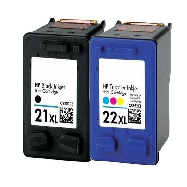 Analogs tintes kasetņu komplekts Hp 21Xl Black + Hp 22Xl Color cena un informācija | Tintes kārtridži | 220.lv