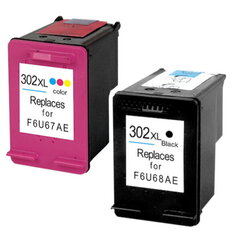 Analogs tintes kasetņu komplekts Hp 302Xl Black + Hp 302Xl Tricolor cena un informācija | Tintes kārtridži | 220.lv