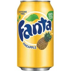 Bezalkoholiskais dzēriens Fanta &quot;Pineapple&quot; 335 ml, ananasu garša cena un informācija | Atsvaidzinoši dzērieni | 220.lv