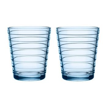 Iittala Aino Aalto glāze 22 cl Aqua zila 2 gab. cena un informācija | Glāzes, krūzes, karafes | 220.lv
