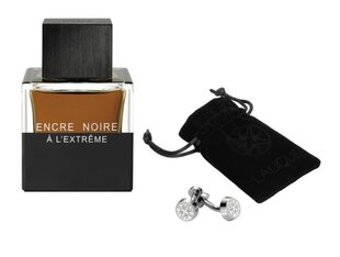 Dāvanu komplekts Lalique Encre Noir A L'extreme Pour Homme vīriešiem: parfimērijas ūdens EDP, 50 ml + aproču pogas cena un informācija | Vīriešu smaržas | 220.lv