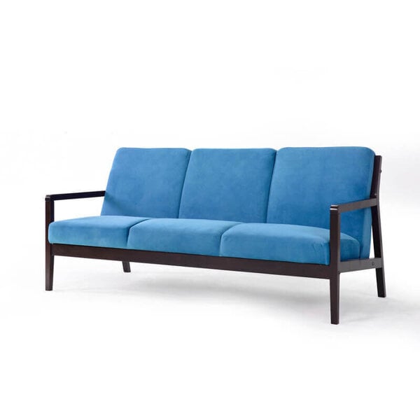 Trīsvietīgs dīvāns Mint, zils cena un informācija | Dīvāni | 220.lv