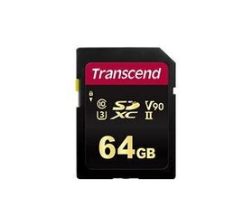 MEMORY SDXC 64GB UHS-II 700S/TS64GSDC700S TRANSCEND cena un informācija | Atmiņas kartes mobilajiem telefoniem | 220.lv