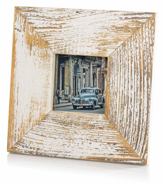 Photo frame Bad Disain 10x10 7cm, white cena un informācija | Foto rāmji, foto albumi | 220.lv