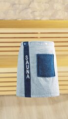 Gözze dvielis-svārki Sauna vīriešiem, 50 x 136 cm, zilā krāsā cena un informācija | Pirts lietas | 220.lv