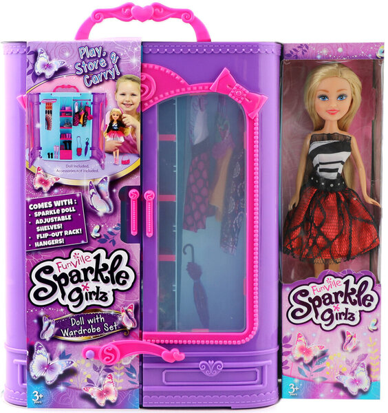 SPARKLE GIRLZ modes lelle ar garderobes komplektu, 100180 cena un informācija | Rotaļlietas meitenēm | 220.lv