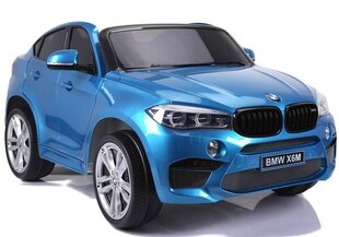 Elektriskā apvidus automašīna BMW X6M, krāsota zilā krāsā cena un informācija | Elektromobīļi bērniem | 220.lv
