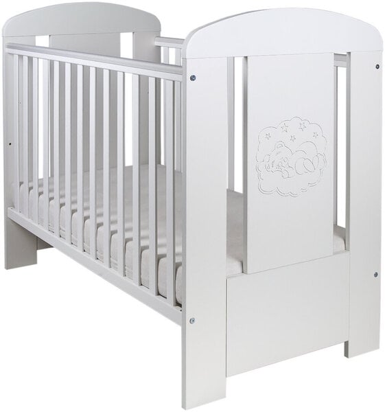 Drewex mazuļu gulta ar maināmu sānu Mõmmi White Premium, balta cena un informācija | Bērnu gultas | 220.lv