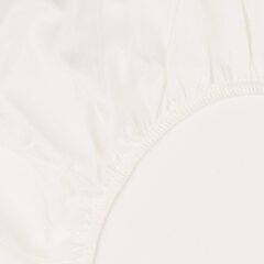 KOODI satīna gultas palags ar gumiju, dabīgi balts, 160 x 200 + 25 cm cena un informācija | Palagi | 220.lv
