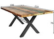 Pusdienu galds Tisch, 100x220 cm, antīki melns cena