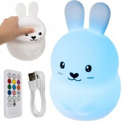 LED gultas lampa bērniem, Rabbit RGB + tālvadības pults cena un informācija | Lampas bērnu istabai | 220.lv