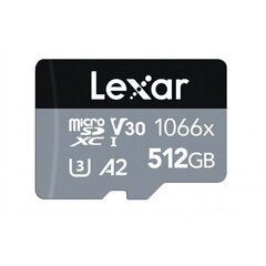 Lexar High-Performance 1066x UHS-I MicroSDXC, 512 GB, Flash memory class 10, Black cena un informācija | Atmiņas kartes fotokamerām | 220.lv