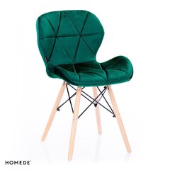 Krēsls Homede Silla V, tumši zaļš cena un informācija | Virtuves un ēdamistabas krēsli | 220.lv