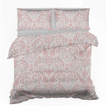 KOODI satīna gultas veļas komplekts Paisley, rozā krāsā - dažādi izmēri cena un informācija | Gultas veļas komplekti | 220.lv