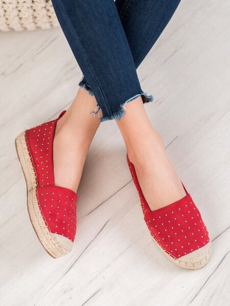 Sieviešu zempapēžu apavi, sarkanā krāsā 890936144 cena