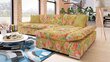 Izvelkamais stūra dīvāns Malwi, raibs/dzeltens