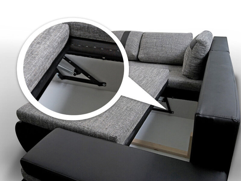 Izvelkamais stūra dīvāns ar kasti veļai Oslo Mini internetā